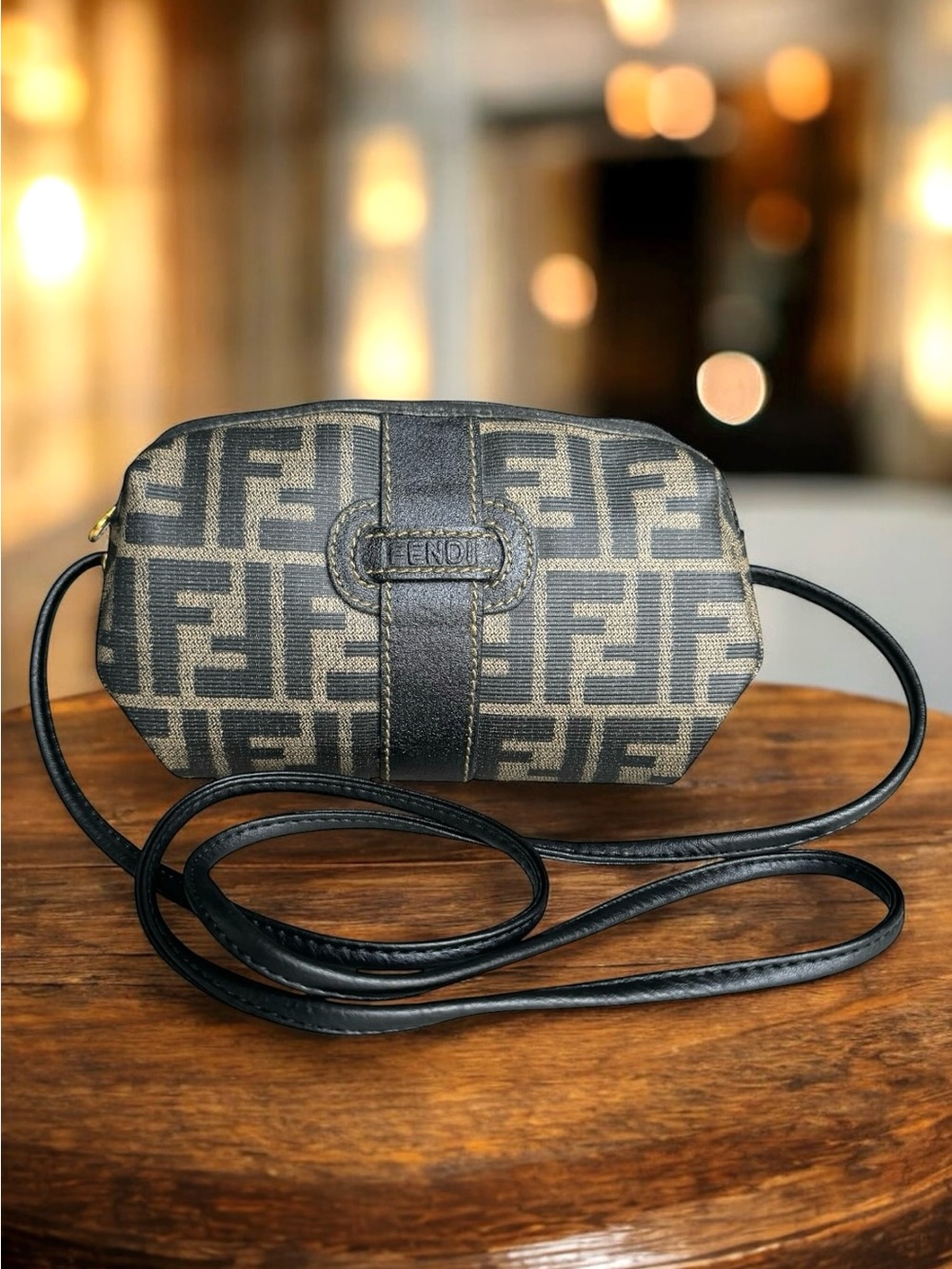 Fendi Vintage Zucca FF Monogram Crossbody Shoulder Bag
